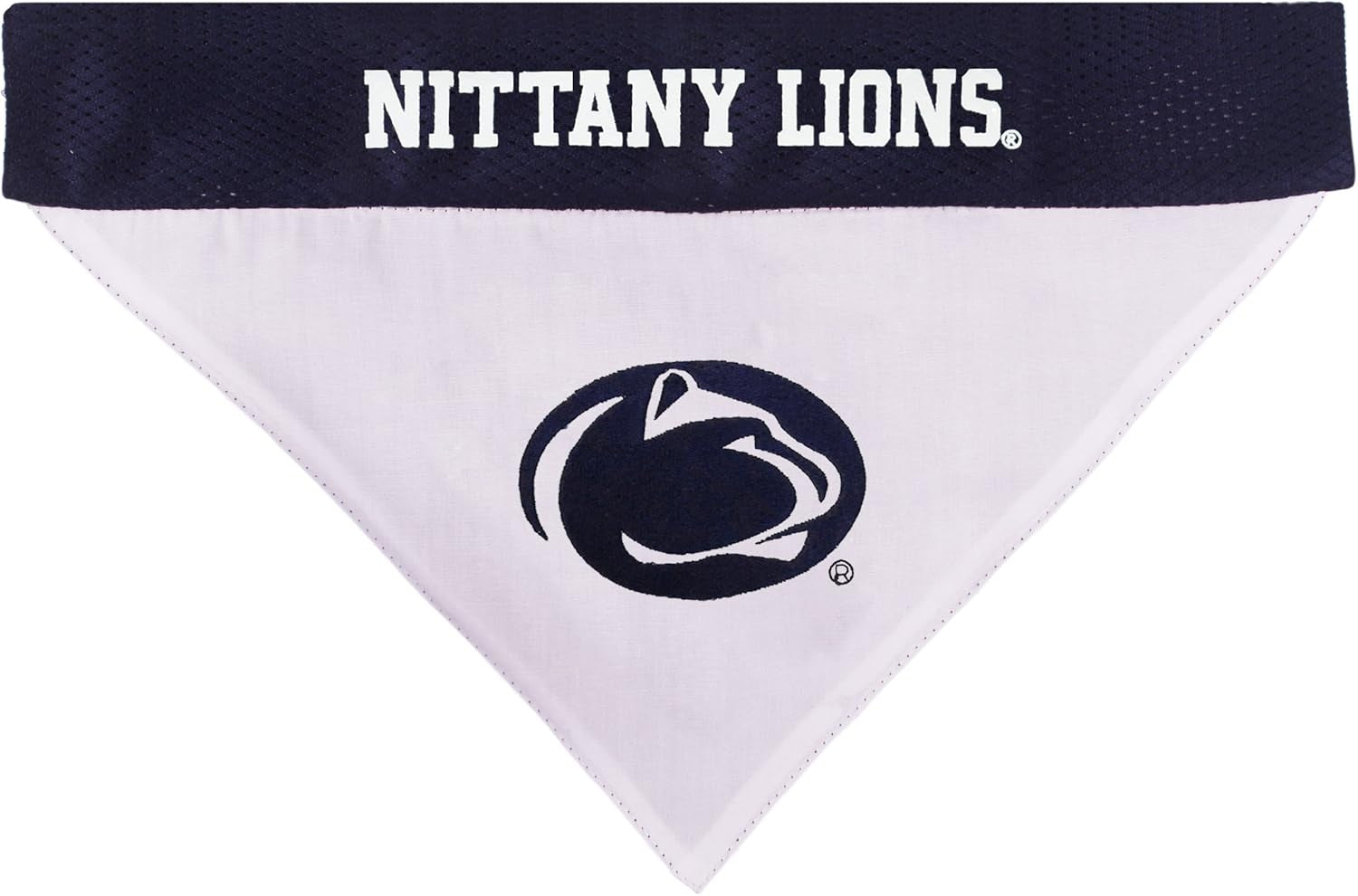 Collegiate Pet Accessories, Reversible Bandana, Penn State Nittany Lions, Large/X-Large