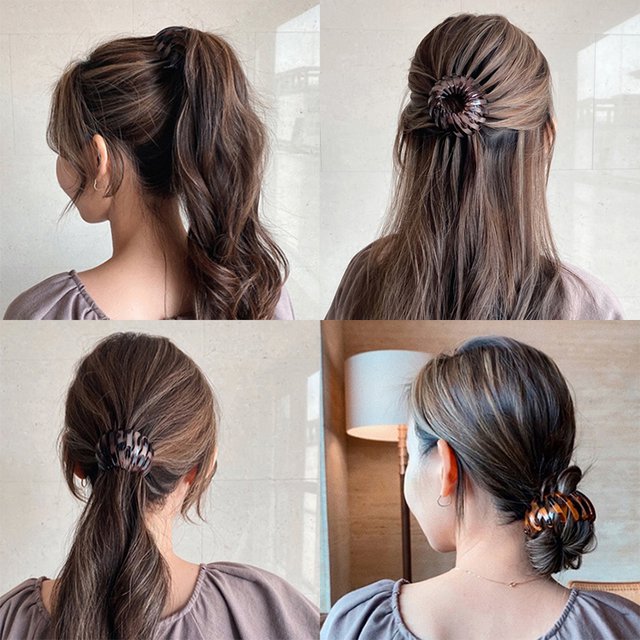 逆毛立てずボリュームお団子　可愛くて小顔効果もある　簡単に華やかになる髪飾り～