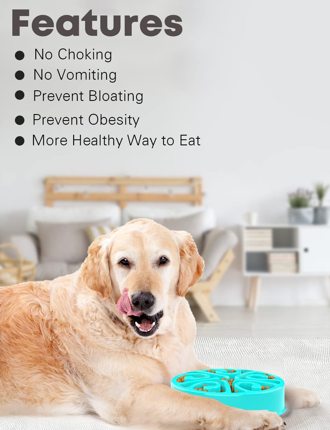 Dog Bowls, (2 Cup) Puzzle,Maze Dog Food Bowl, Slow Feeder Dog Bowls Large Breed,Medium Breed, Small Breed, Slow Eating Bowl, Puppy Cat