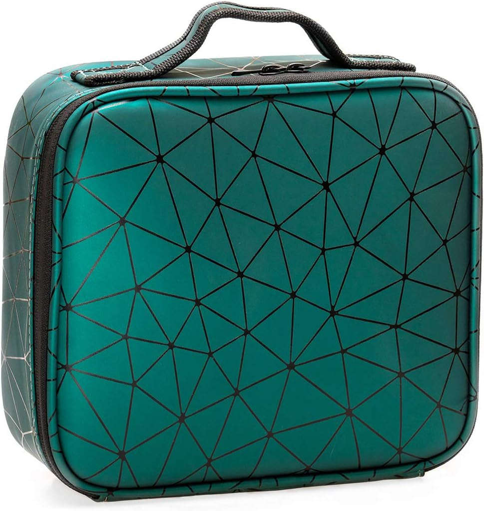 Travel Makeup Case Professional Cosmetic Train Cases Artist Storage Bag Make up Tool Boxes Brushes Bags with Compartments Waterproof Detachable Vanity Organizer